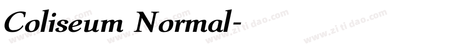 Coliseum Normal字体转换